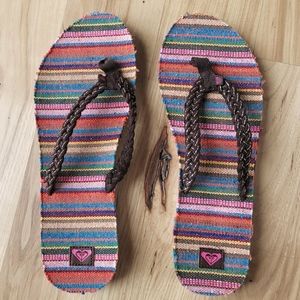 Roxy Pinata Braided Flip Flop Sandals